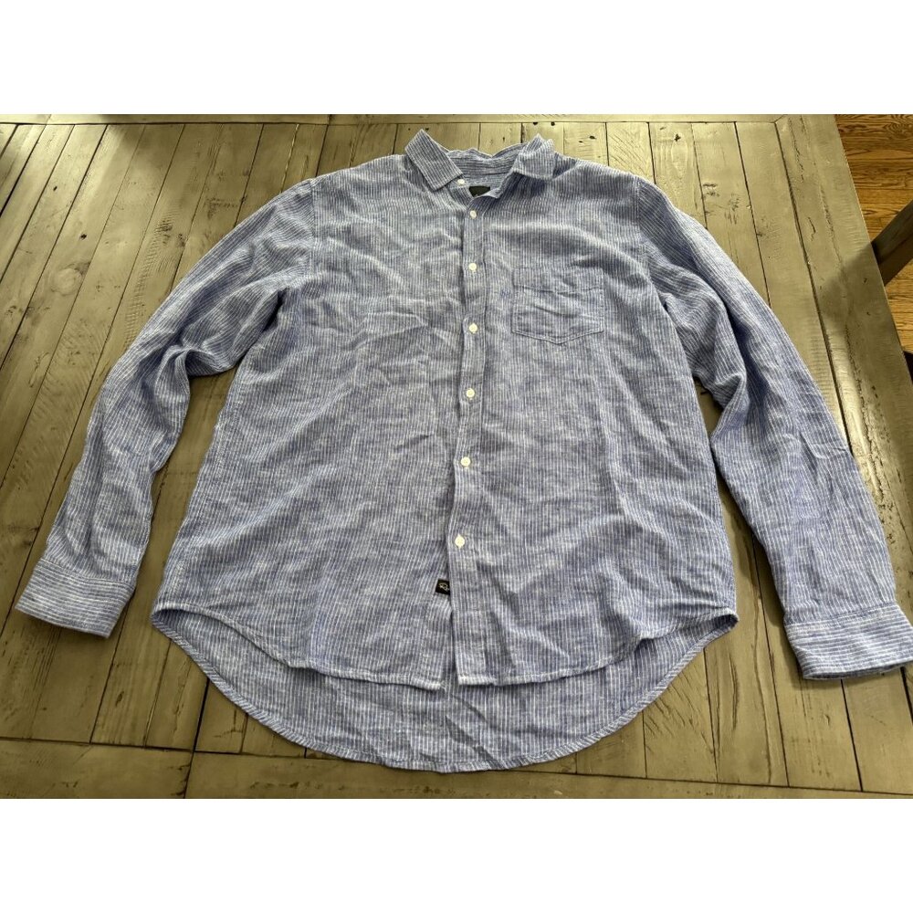 Rails Mens Connor Striped Button-Down Linen Shirt… - image 2